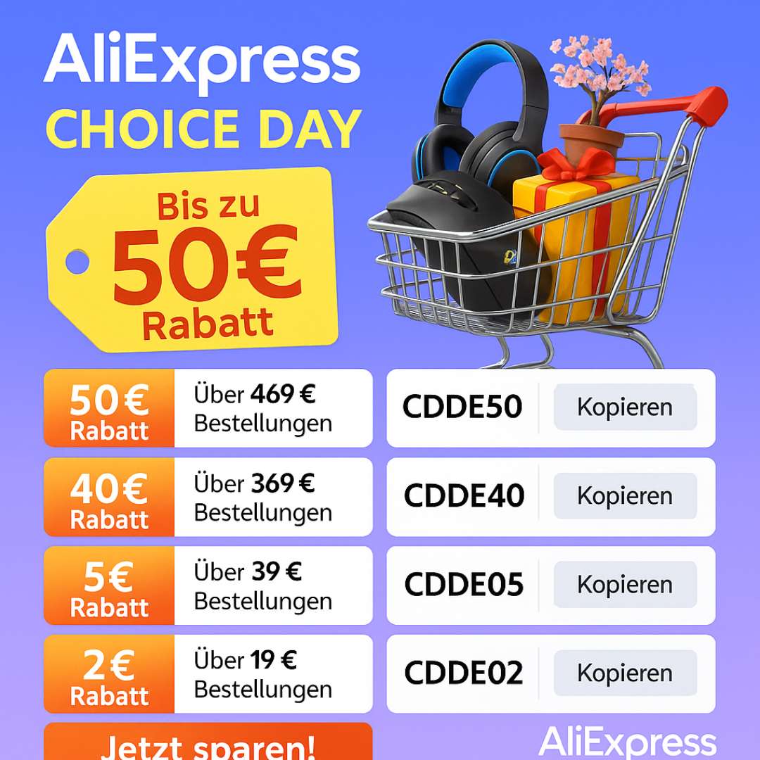 AliExpress Sale Juli 2025: Bis zu 50 € Rabatt