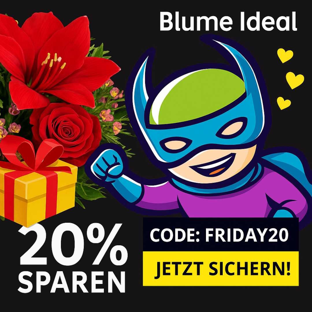 20 Prozent Rabatt Blume Ideal Gutschein – jetzt 20 % auf Blumensträuße sparen